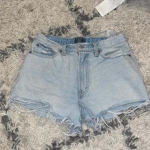 Abercrombie frayed denim shorts